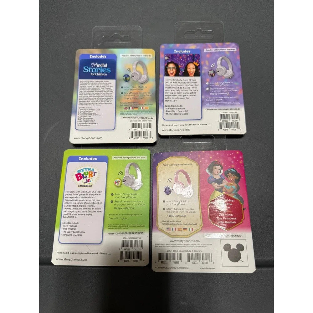 StoryShield Kids 4 Pack StoryPhones Disney Pinna ExtraBlurt Mindful Stories NEW